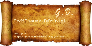Grünauer Dániel névjegykártya